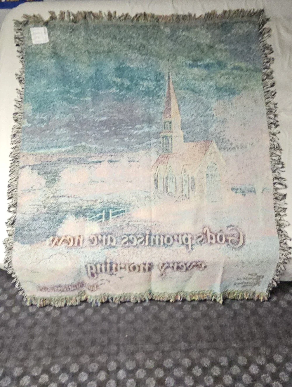 Thomas Kinkade God's Promises Tapestry Throw Blanket